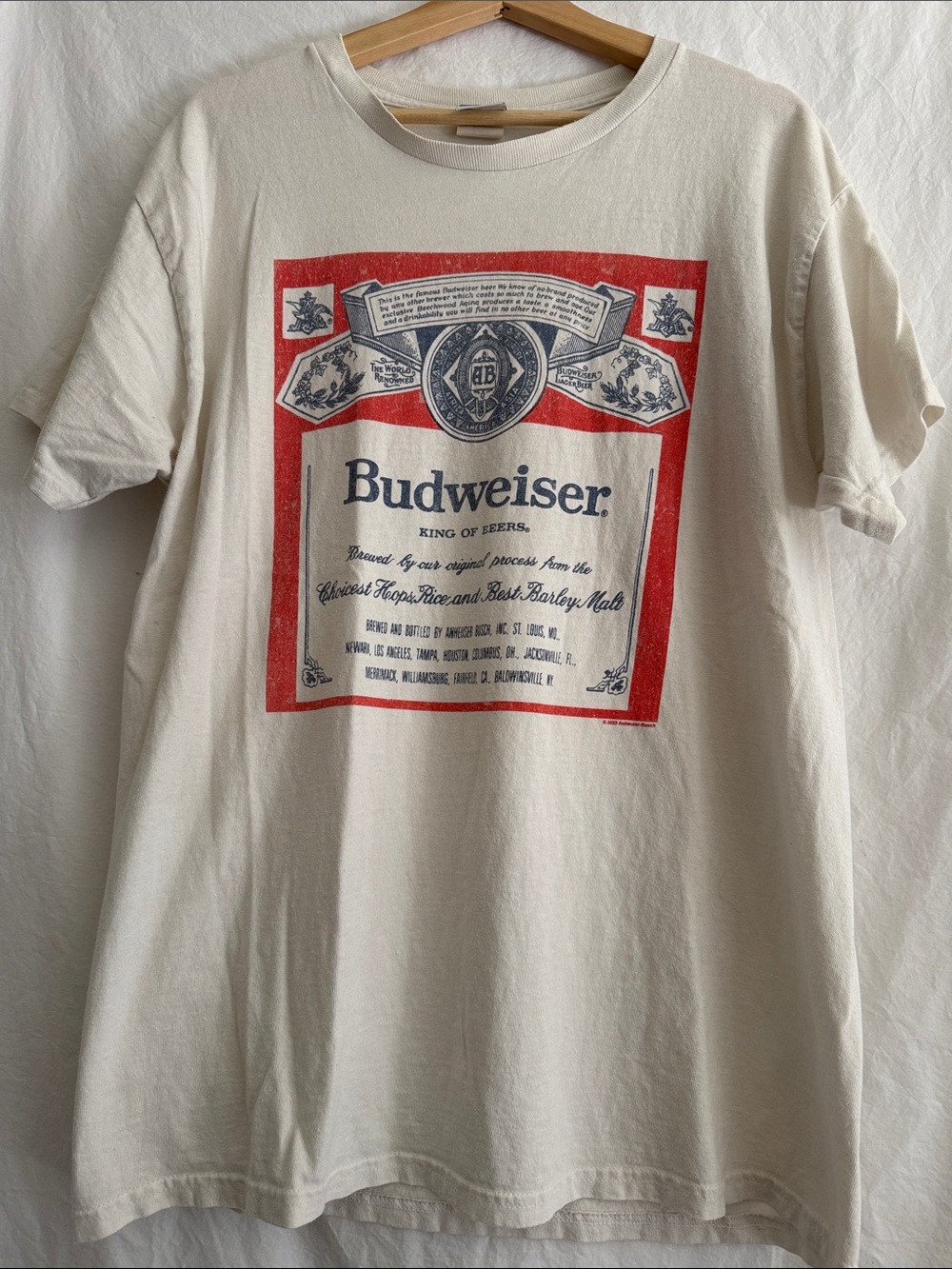 Junk Food Clothing  Budweiser Logo Tee -